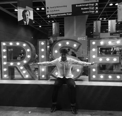 Sumesh Dugar at the RISE conference in Hong Kong