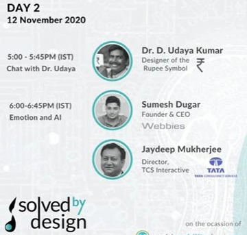 Original Solved by Design programme announcing Sumesh Dugar’s Emotion and AI session